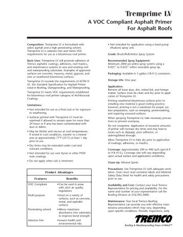 TREMPrimeâ¢ LV - Tremco Roofing