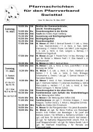 Pfarrnachrichten fÃ¼r den Pfarrverband Swisttal - Ludendorf.Info
