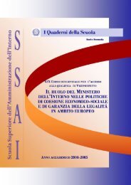 NUOVA COLLANA - Serie seconda - Ssai - Ministero Dell'Interno