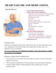 Heart Failure and Medications - John Muir Health