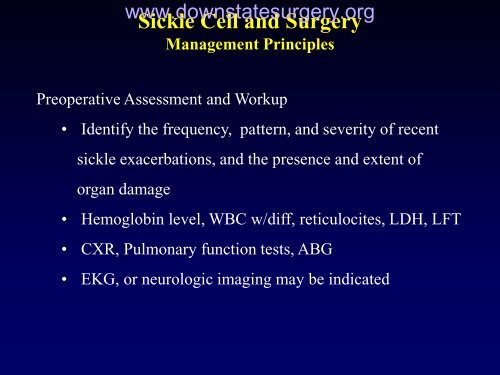 Perioperative Management of Patients with Sickle Cell Disease