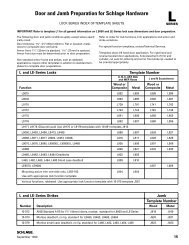 Door and Jamb Preparation for Schlage Hardware - Kleine and ...