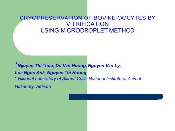 cryopreservation of bovine oocytes by vitrification using microdroplet ...