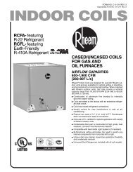 C11-211 Rev. 3 RCFA, RCFL Evaporator Coil Specification Sheets