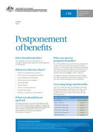 CS05 Postponement of benefits - CSS