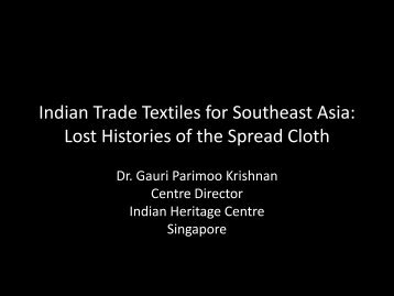 Indian Trade Textiles for Southeast Asia