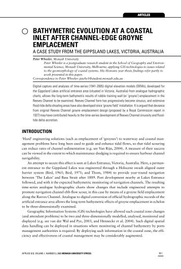 Bathymetric evolution at a coastal inlet after channel-edge groyne ...