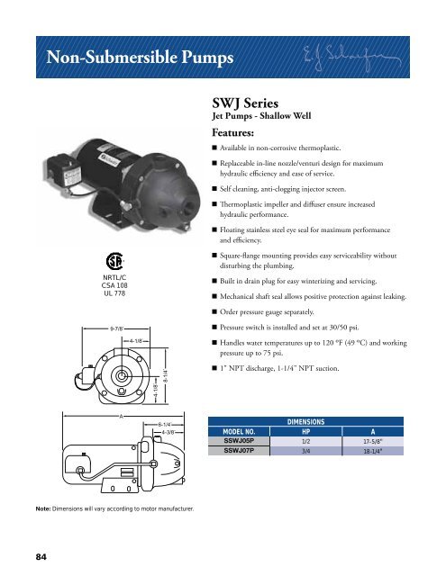 Schaefer Catalog - Franklin Electric