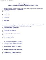 Cells and Systems - Topic 1 Practice Quiz - Ed Quest