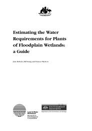 Estimating the Water Requirements for Plants of Floodplain Wetlands