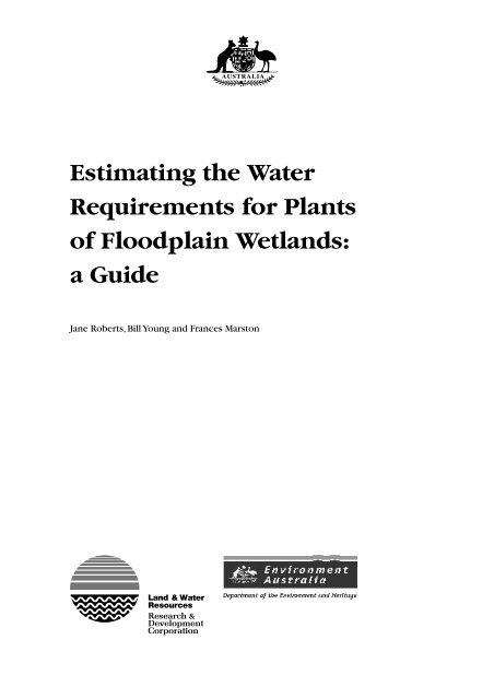 Estimating the Water Requirements for Plants of Floodplain Wetlands