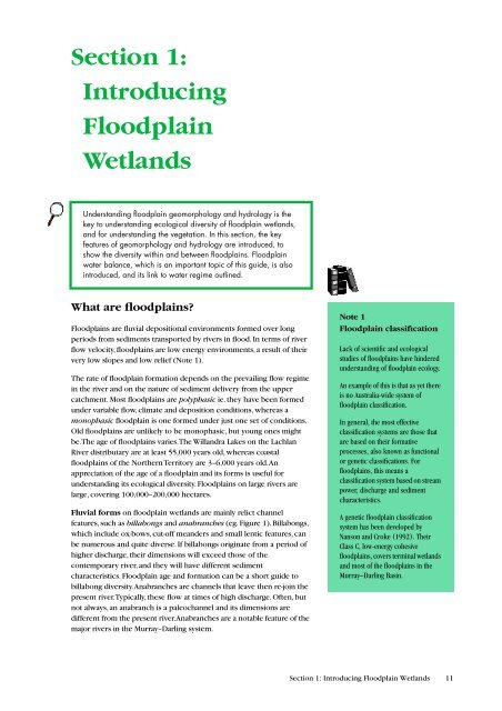 Estimating the Water Requirements for Plants of Floodplain Wetlands