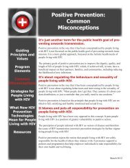 Positive Prevention: Common Misconceptions