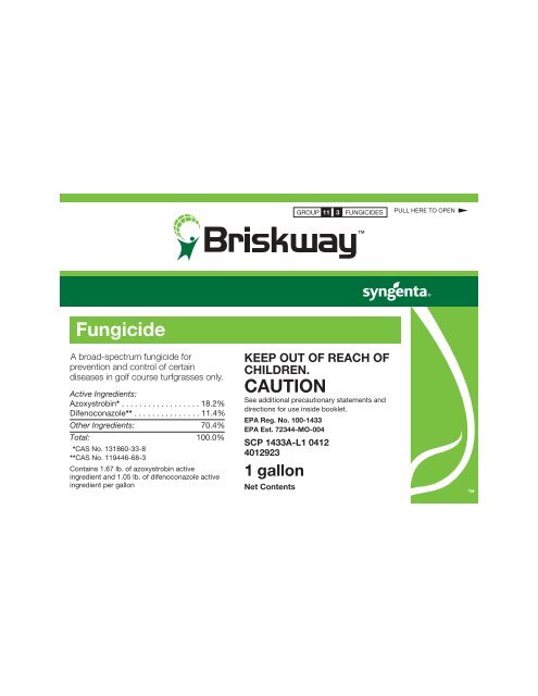 Briskway Fungicide Label - Do My Own Pest Control