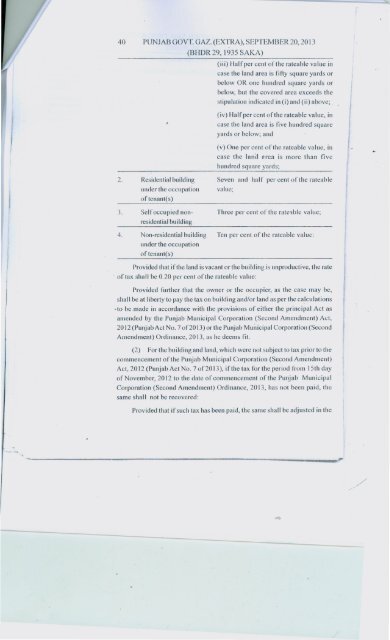 Punjab Municipal Corporation Ordinance 2013 for