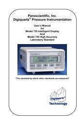 Model 735 Intelligent Display User's Manual - Paroscientific, Inc.