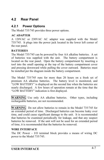 Model 735 Intelligent Display User's Manual - Paroscientific, Inc.