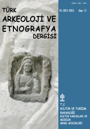 11. Türk Arkeoloji ve Etnografya Dergisi [2011] - kulturvarliklari.gov.tr