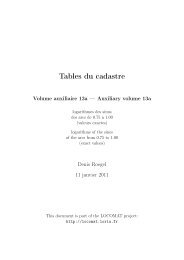 Tables du cadastre - LOCOMAT: The LORIA COLLECTION of ...