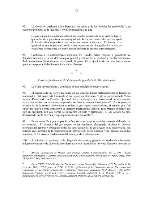 OpiniÃ³n Consultiva OC-18/03."CondiciÃ³n JurÃ­dica y ... - Acnur