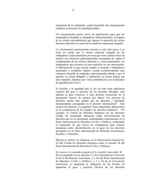 OpiniÃ³n Consultiva OC-18/03."CondiciÃ³n JurÃ­dica y ... - Acnur