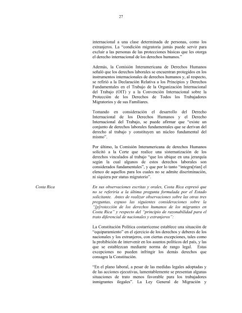 OpiniÃ³n Consultiva OC-18/03."CondiciÃ³n JurÃ­dica y ... - Acnur