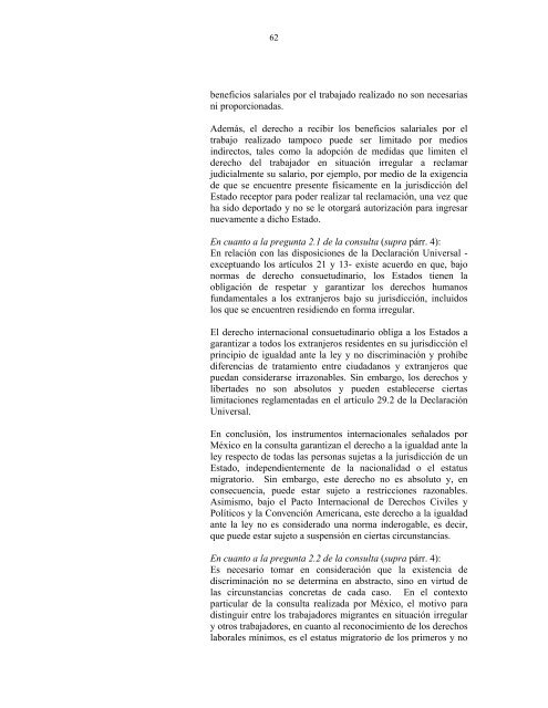 OpiniÃ³n Consultiva OC-18/03."CondiciÃ³n JurÃ­dica y ... - Acnur