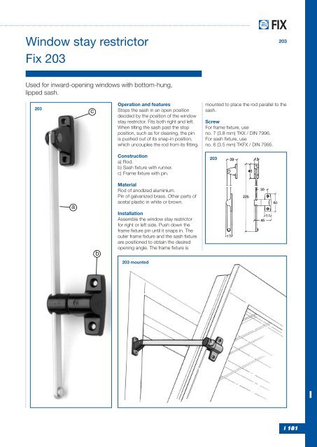 Friction door holder and friction casement stay - BJ Waller Limited