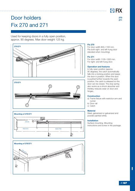 Friction door holder and friction casement stay - BJ Waller Limited