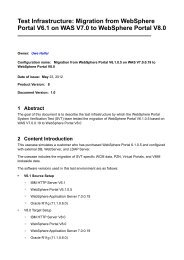 Test Infrastructure: Migration from WebSphere Portal V6.1 on WAS ...