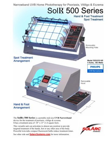SolRx 500 Series Hand/Foot & Spot Phototherapy - Solarc Systems ...