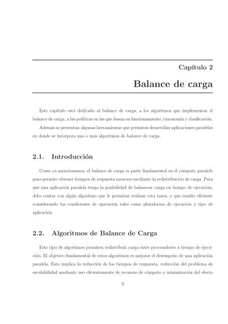 ALGORITMOS DE BALANCE DE CARGA CON MANEJO DE ...