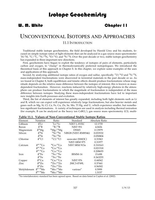 Unconventional Stable Isotope Approaches and Systems