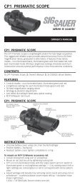 CP1 Prismatic Scope Instructions - Sig Sauer