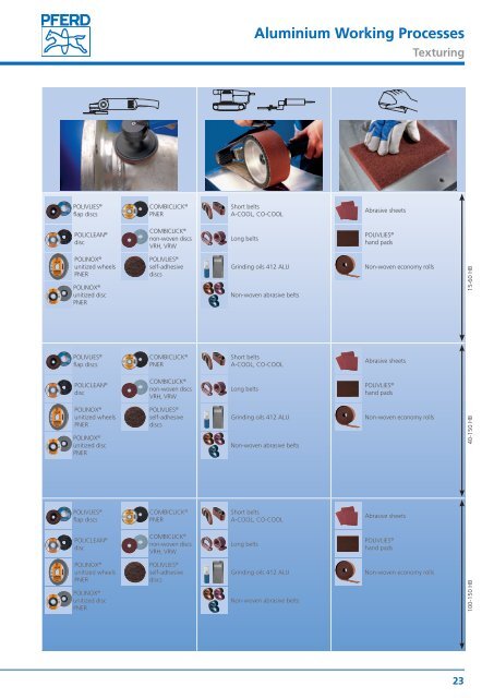 PFERD Tools for Use on Aluminium