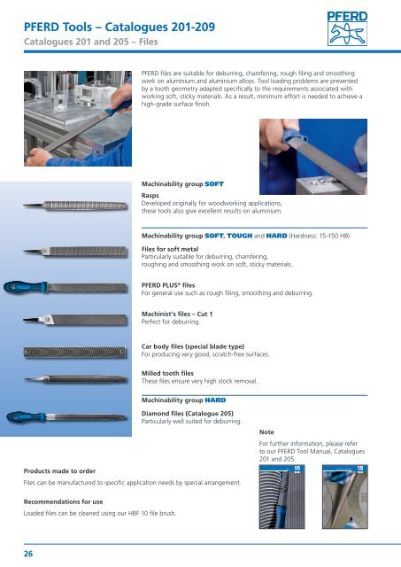 PFERD Tools for Use on Aluminium