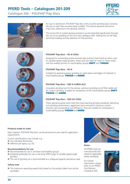 PFERD Tools for Use on Aluminium