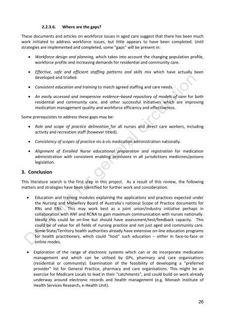 SUMMARY - Safe Medications Management project: Key issues and ...