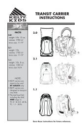 ridgeline, back country, summit & pinnacle instructions - Kelty