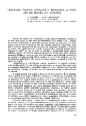 cercetari asupra capacitatii biogenice a unor ape ... - EdituraSilvica.ro