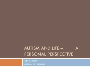 Autism and Life - John Simpson - Lighthouse Healthcare