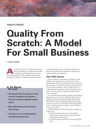 Quality From Scratch: A Model For Small Business - Quality Texas