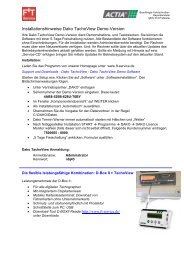 Installationshinweise Dako TachoView Demo-Version - F+T Service
