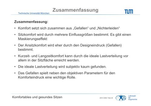 Komfortables und gesundes Sitzen - ETR