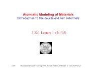 Atomistic modeling of materials - mit
