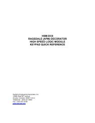 hsm-dc8 ragsdale (apm) decorator high speed logic ... - Sea-Seg.com