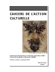 cahiers de l'action culturelle - Animation et recherche culturelles ...