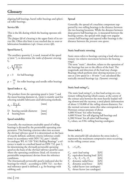 The Design of Rolling Bearing Mountings