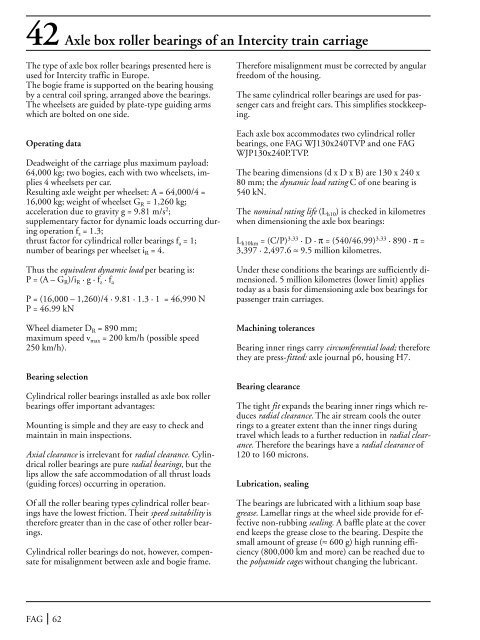 The Design of Rolling Bearing Mountings