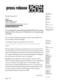 17 10 Tribes release 230810.pdf - The Royal Court Theatre